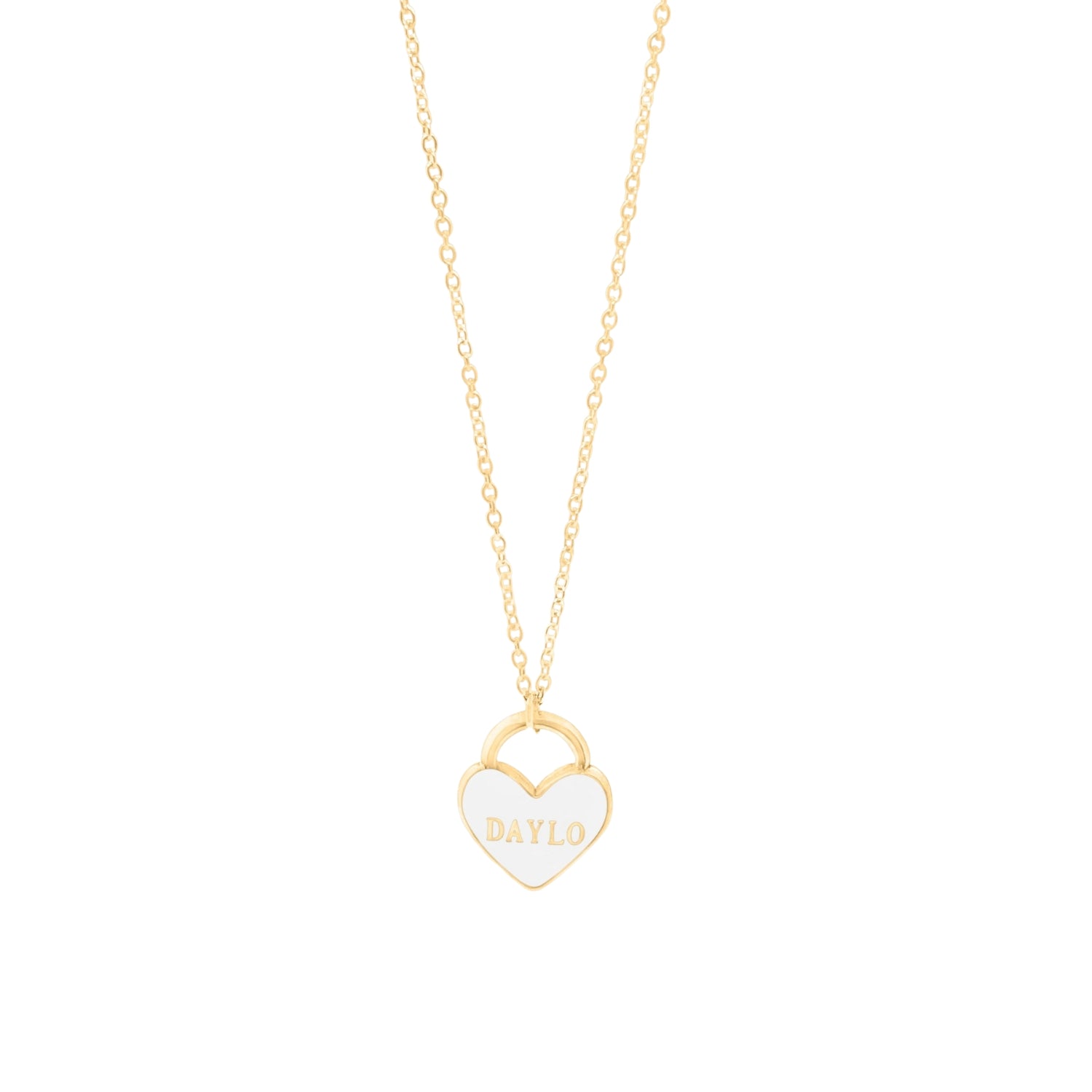 DAYLO Heart Necklace - Gold/White