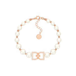 DD Pearl Bracelet Diamonds - Rose Gold