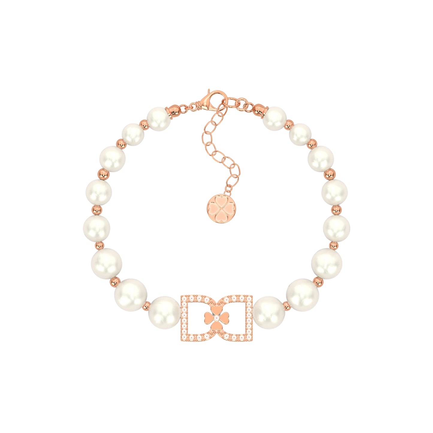 DD Pearl Bracelet Diamonds - Rose Gold