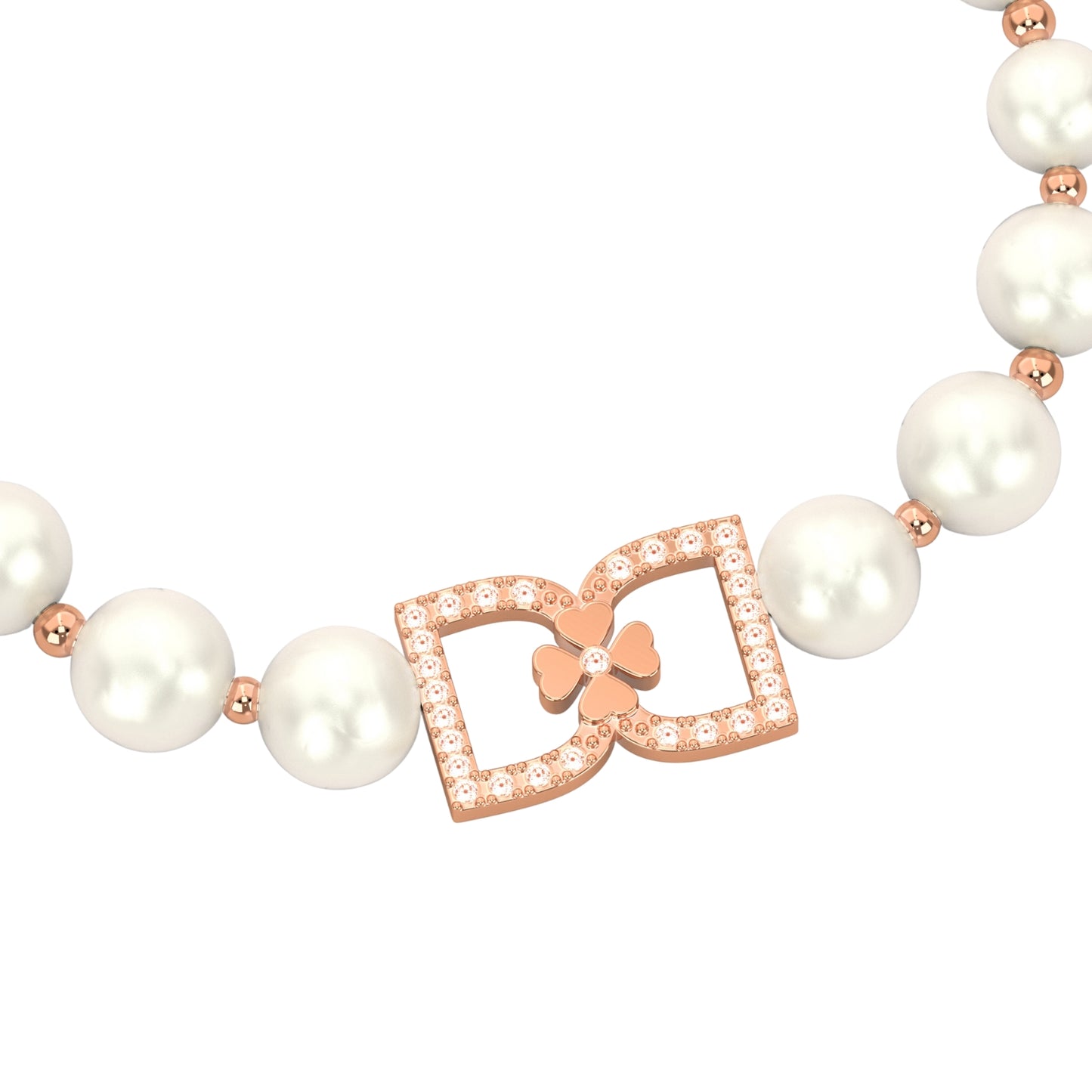 DD Pearl Bracelet Diamonds - Rose Gold