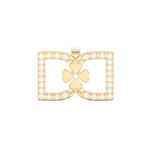 DD Earrings Diamonds - Gold