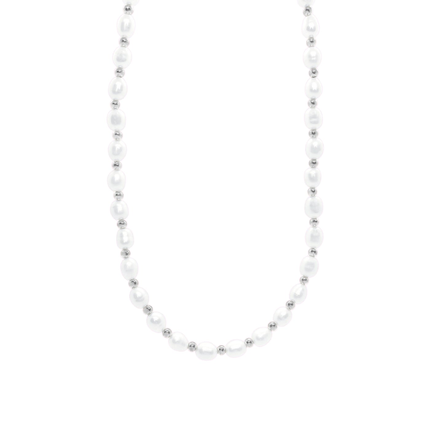 Zoey Pearl Necklace - Silver
