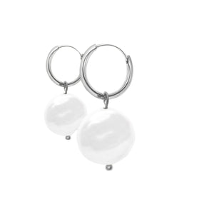 Ember Pearl Earrings - Silver