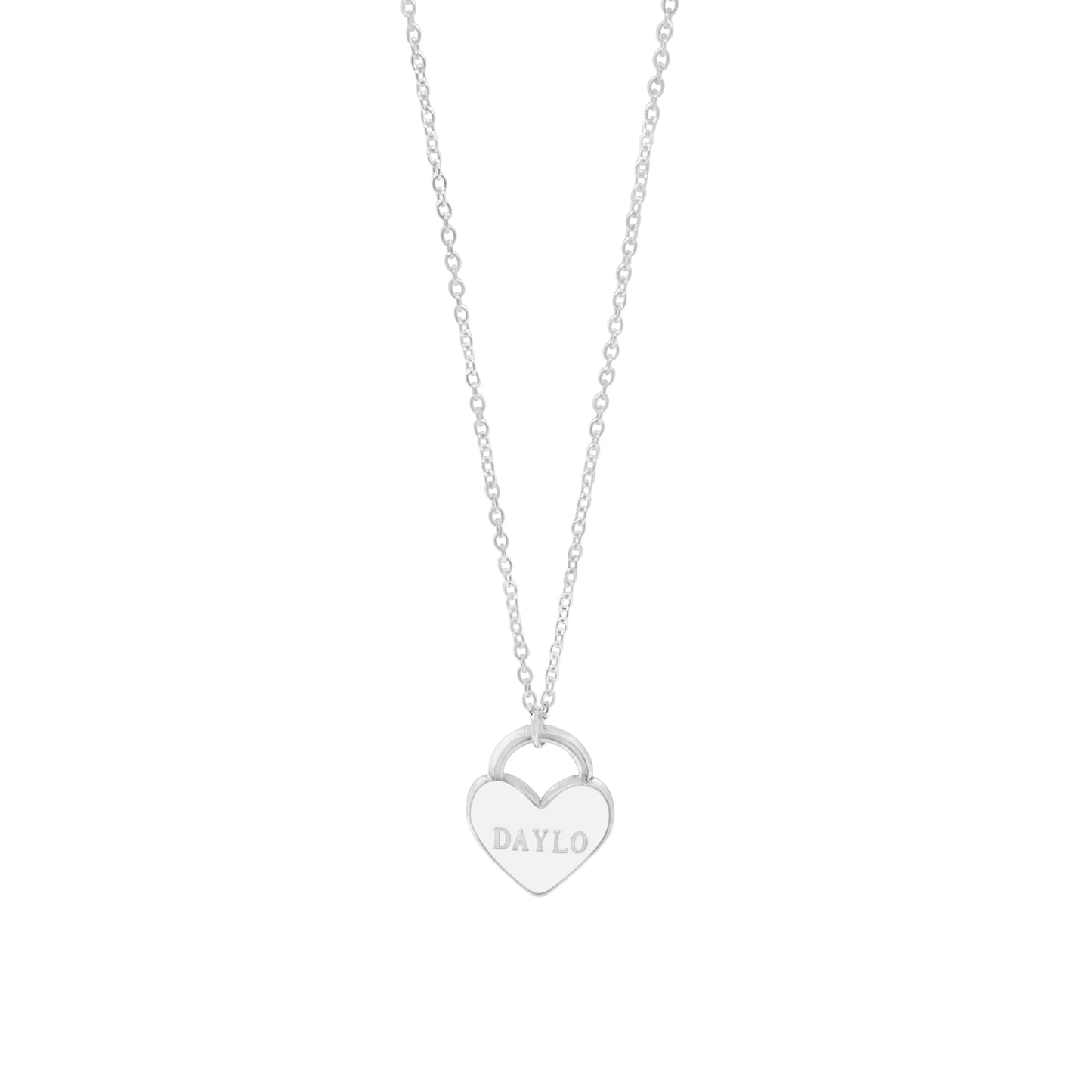 DAYLO Heart Necklace - Silver/White