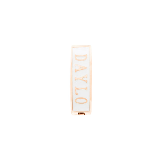 DAYLO Classic Earrings - Rose Gold/White