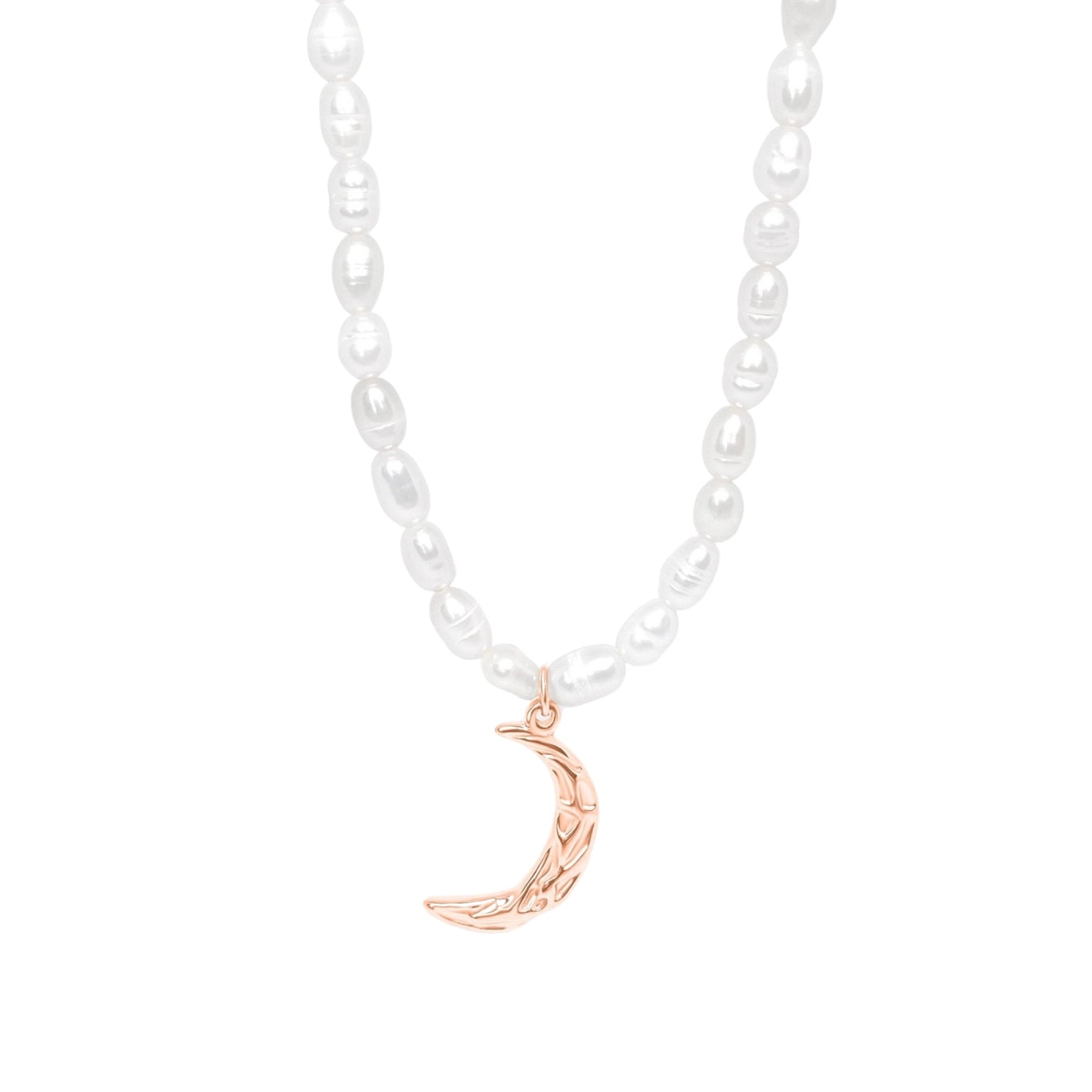 Violet Pearl Necklace - Rose Gold