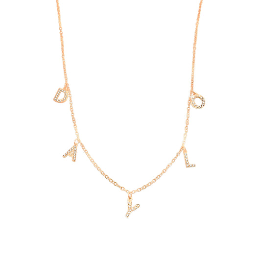 DAYLO Diamond Necklace - Rose Gold