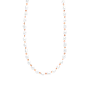 Zoey Pearl Necklace - Rose Gold