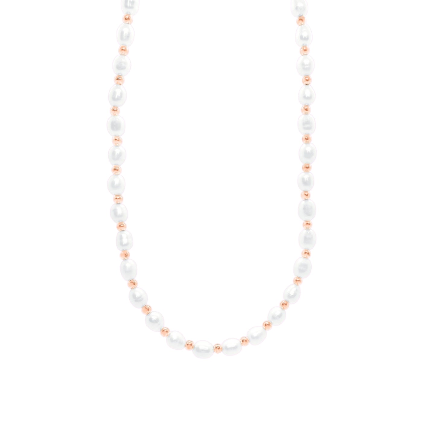 Zoey Pearl Necklace - Rose Gold