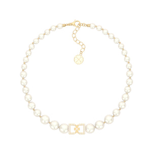 DD Pearl Choker Diamonds - Gold