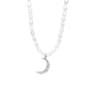 Violet Pearl Necklace - Silver