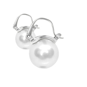 Soleil Pearl Earrings - Silver