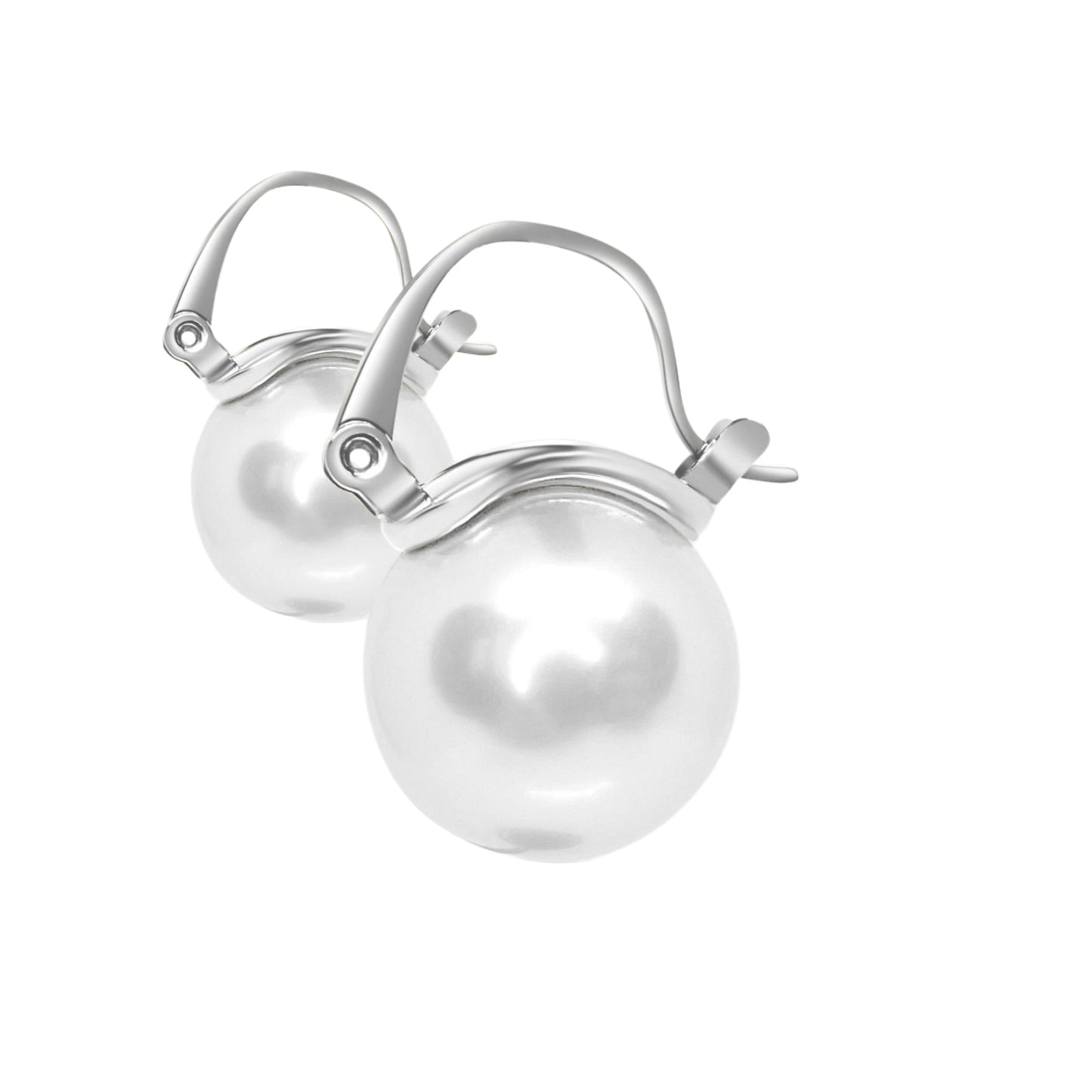Soleil Pearl Earrings - Silver
