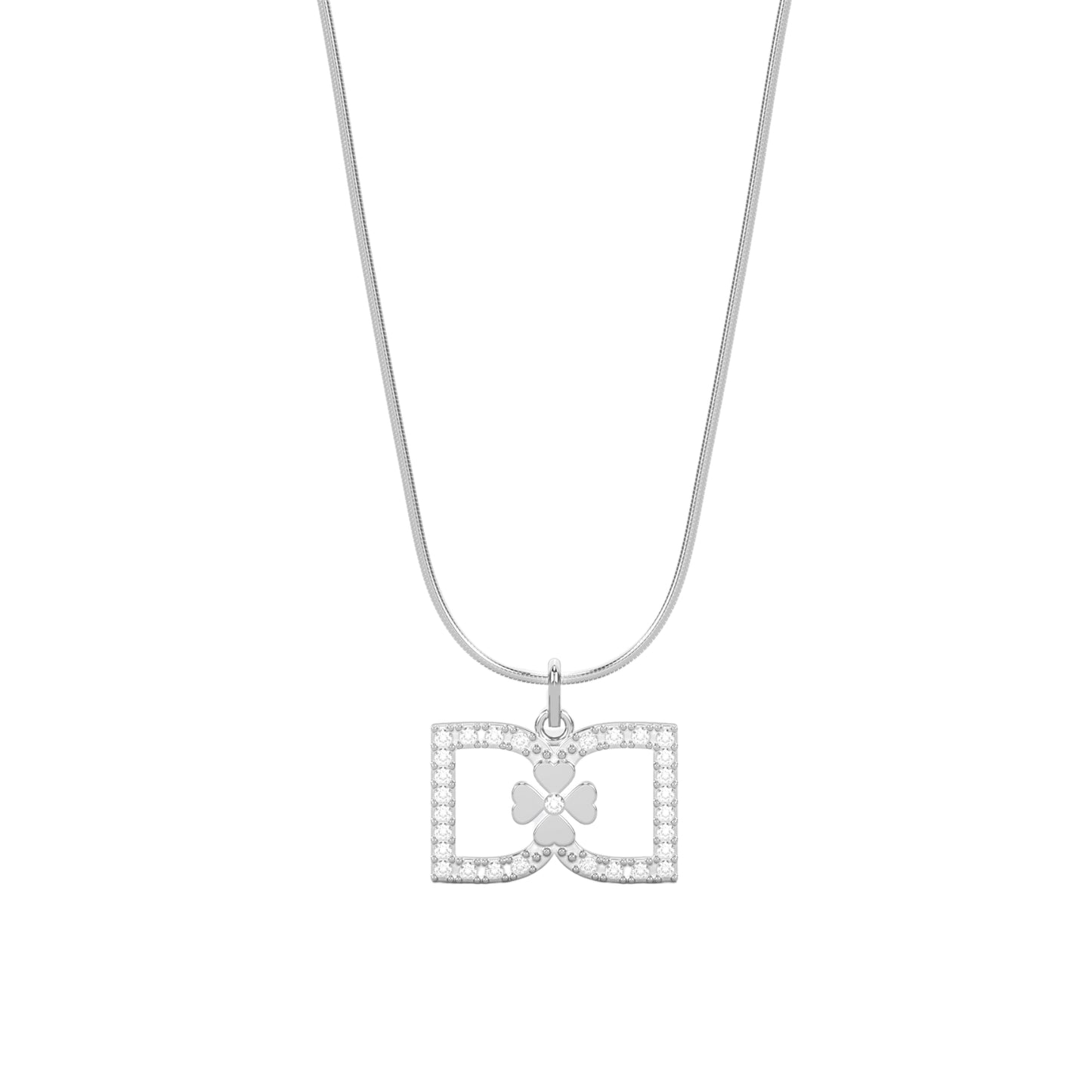 DD Necklace Diamonds - Silver