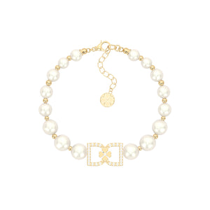 DD Pearl Bracelet Diamonds - Gold