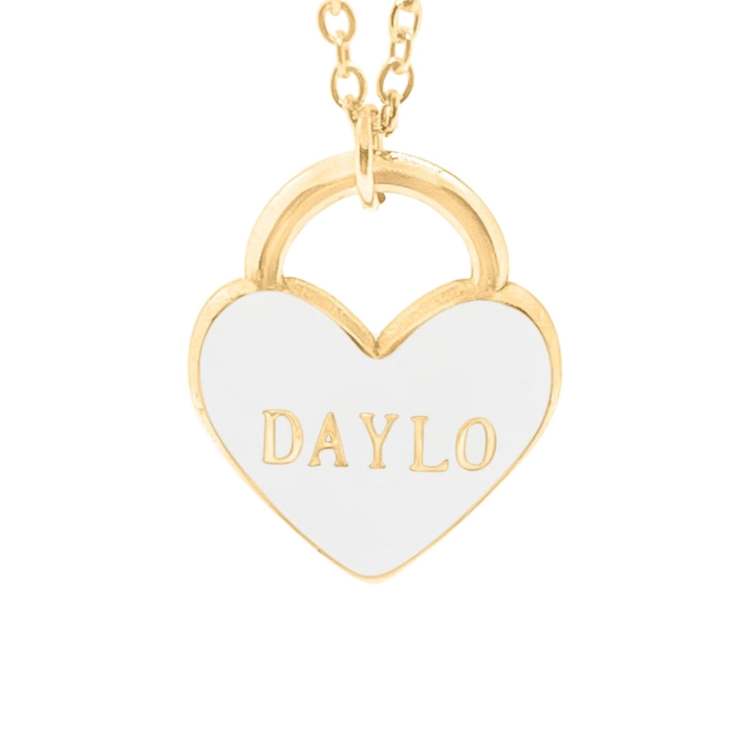 DAYLO Heart Necklace - Gold/White