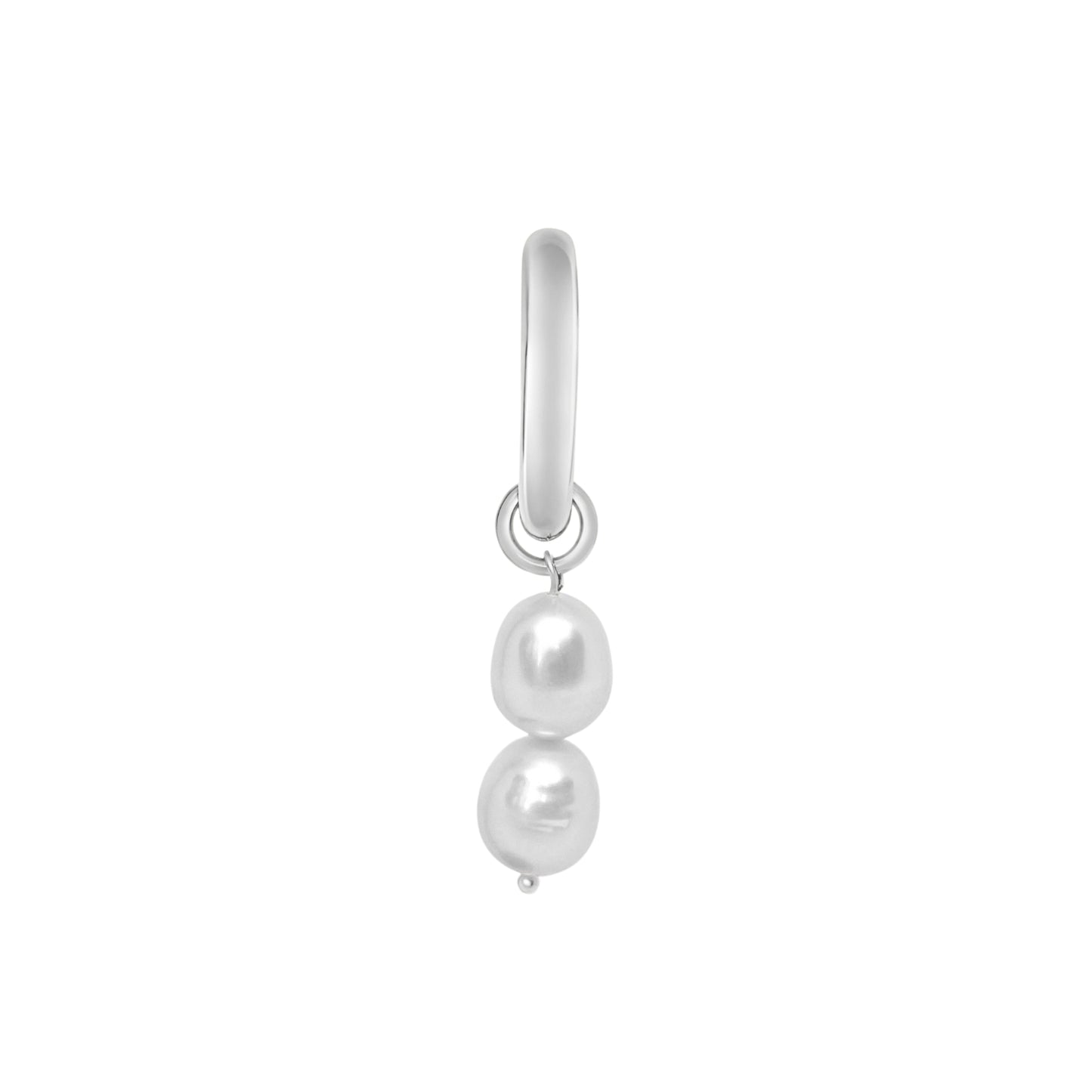 Mira Pearl Earrings - Silver