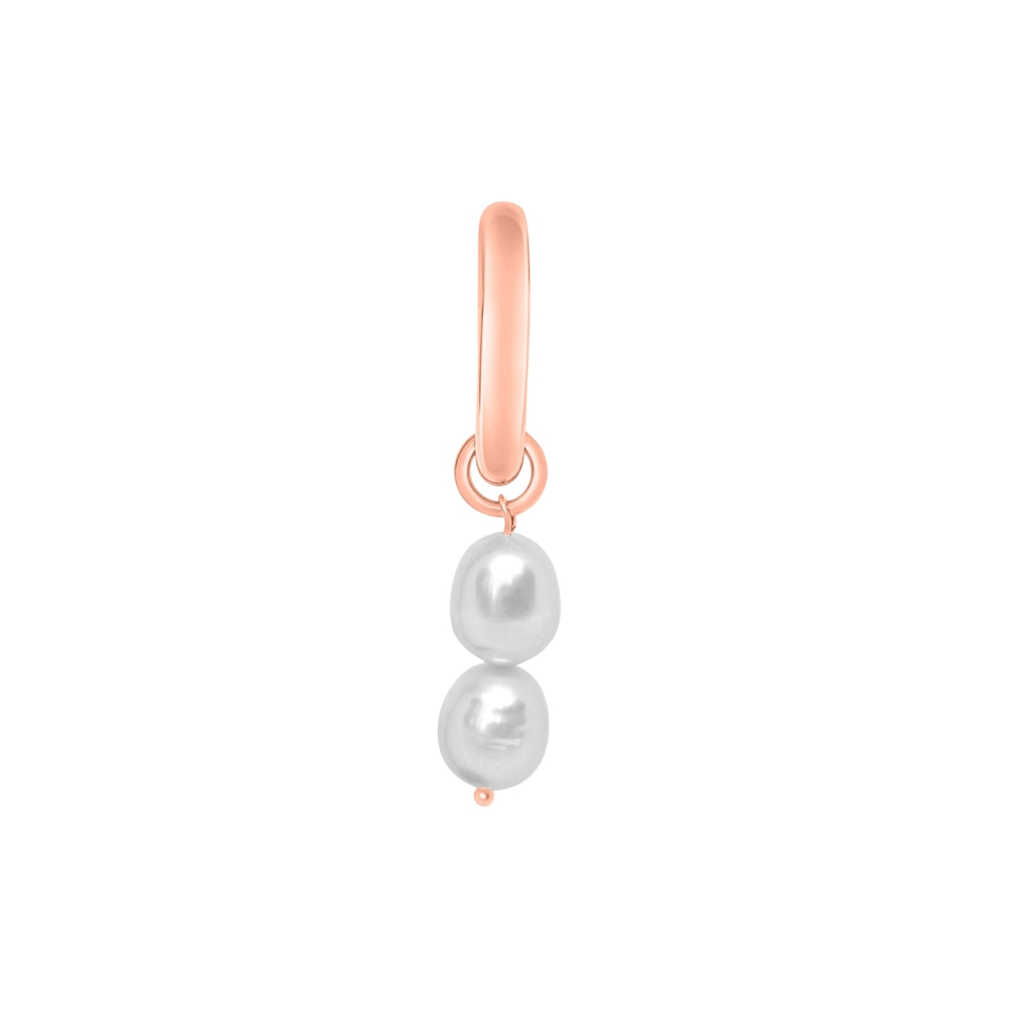 Mira Pearl Earrings - Rose Gold