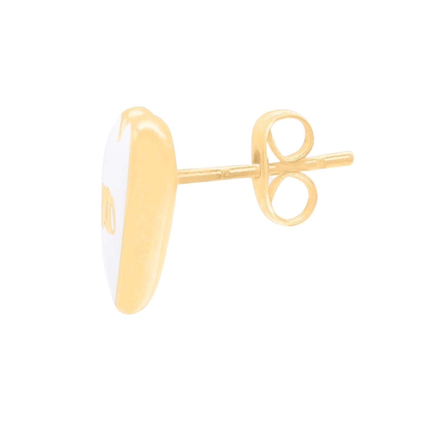 DAYLO Heart Earrings - Gold/White