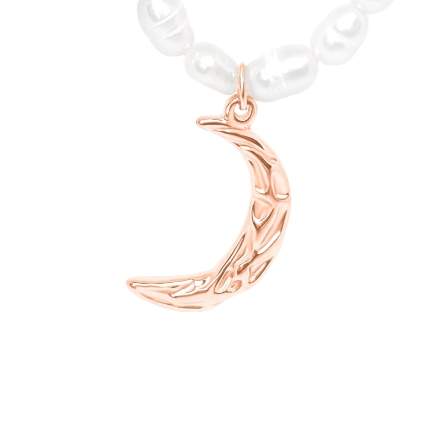 Violet Pearl Necklace - Rose Gold