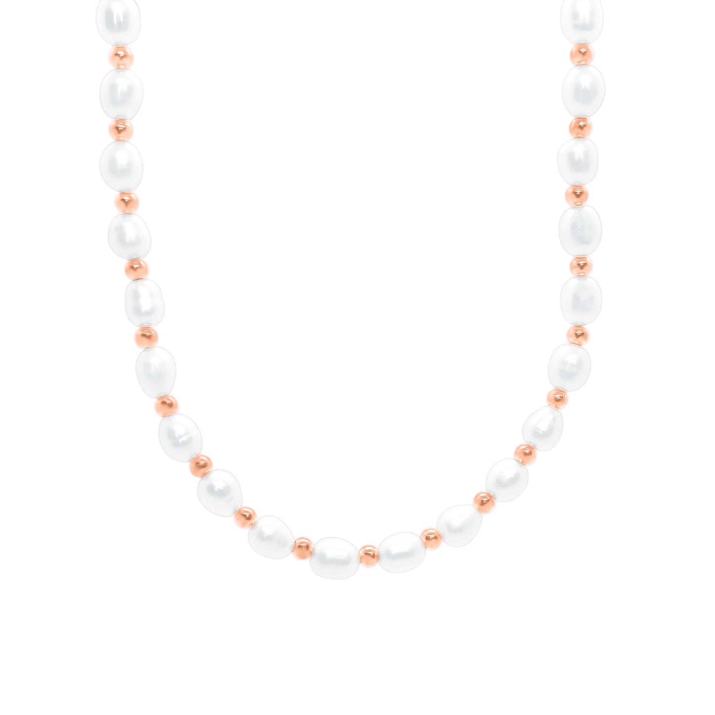 Zoey Pearl Necklace - Rose Gold