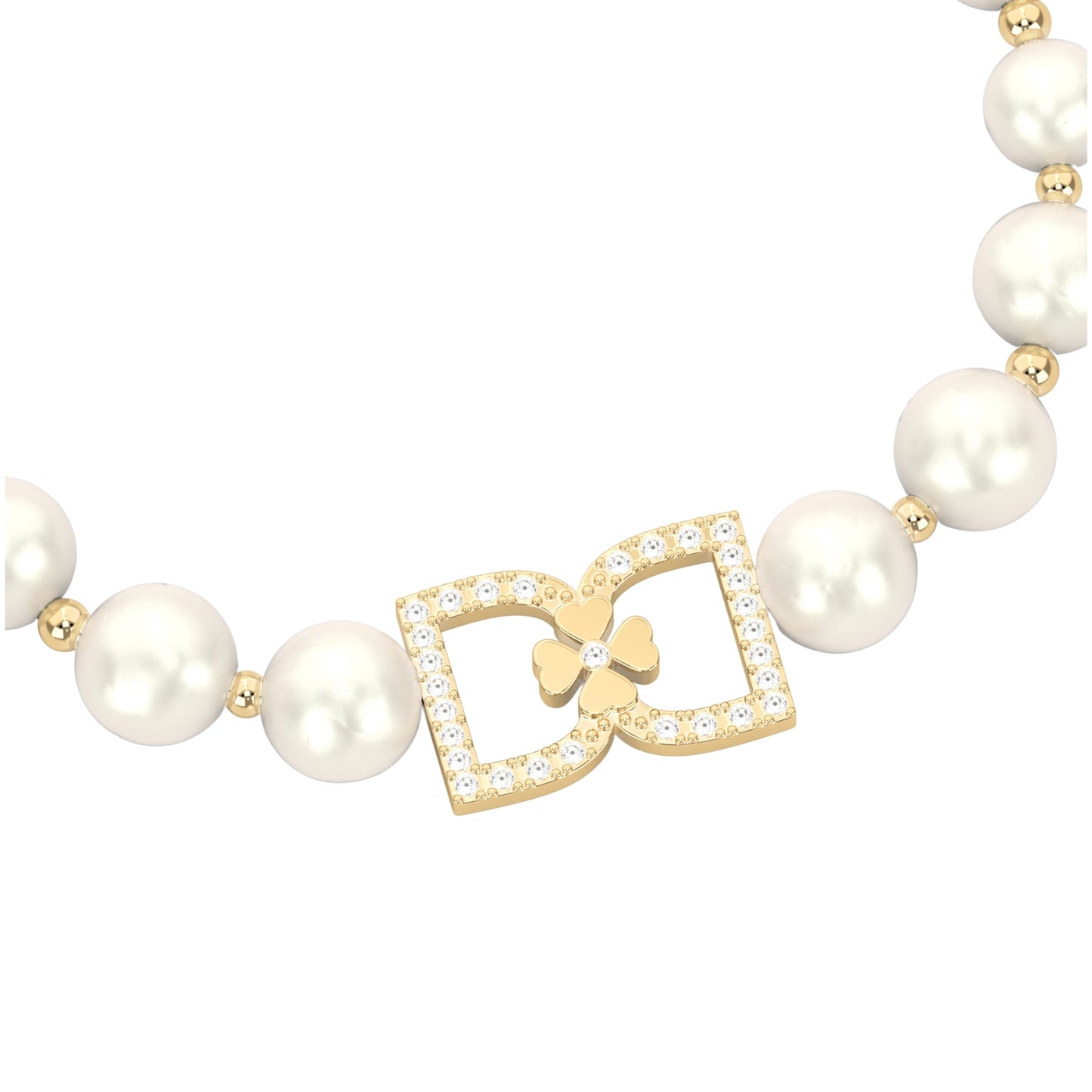 DD Pearl Bracelet Diamonds - Gold