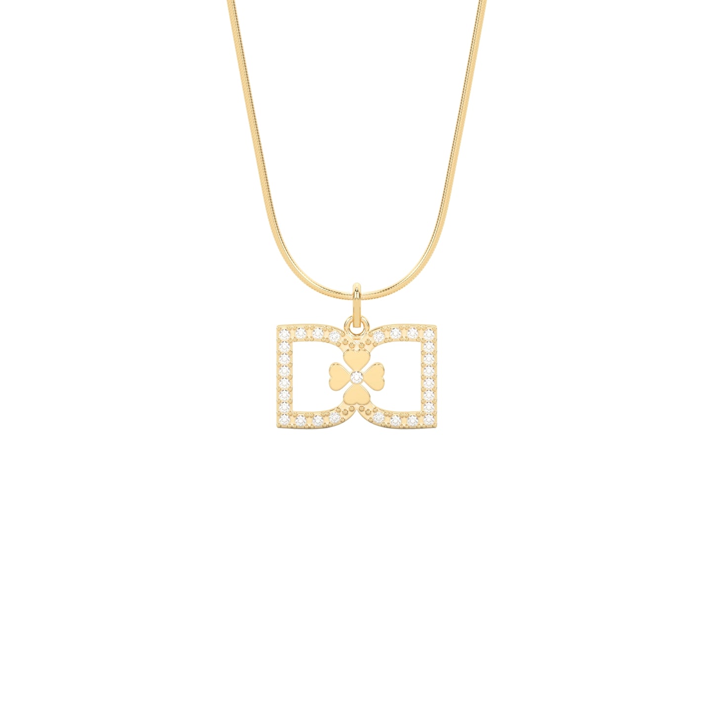 DD Necklace Diamonds - Gold