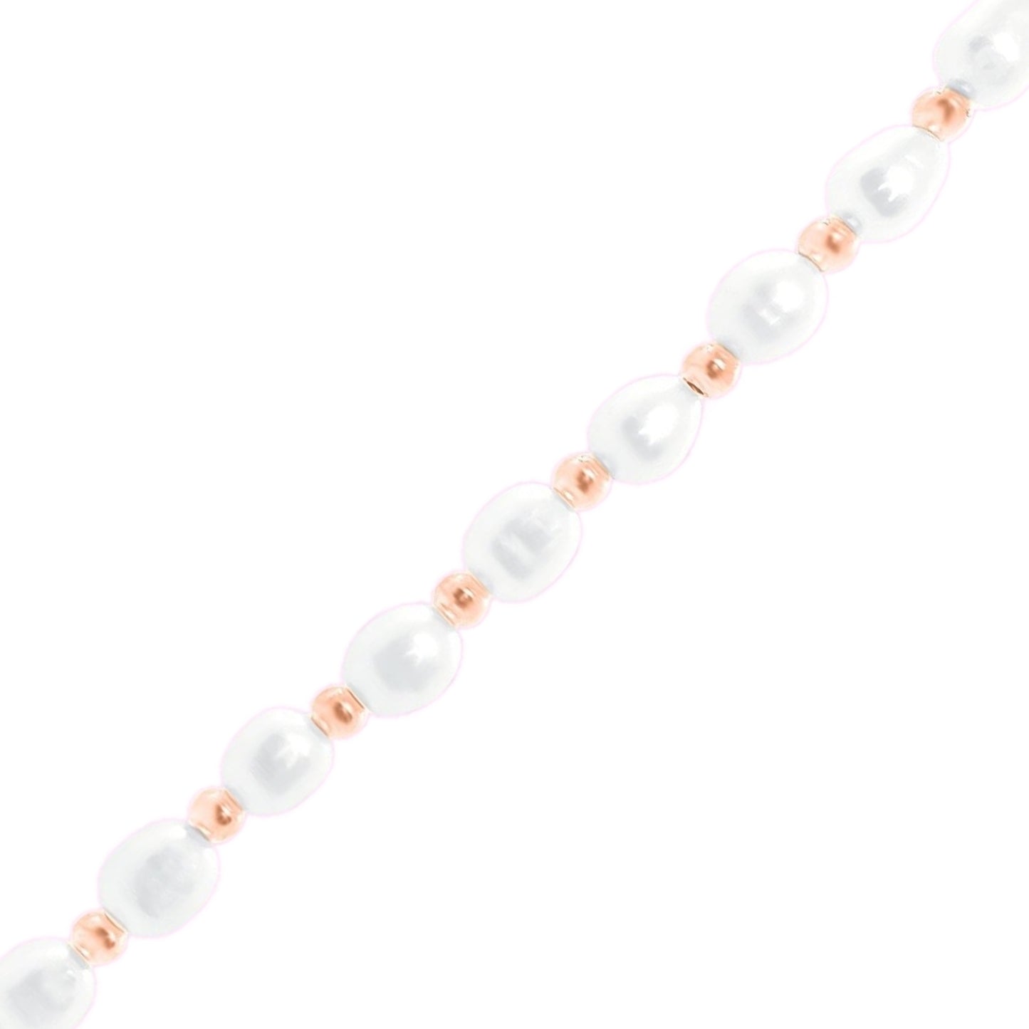 Zoey Pearl Necklace - Rose Gold
