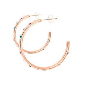 Halo Earrings - Rose Gold