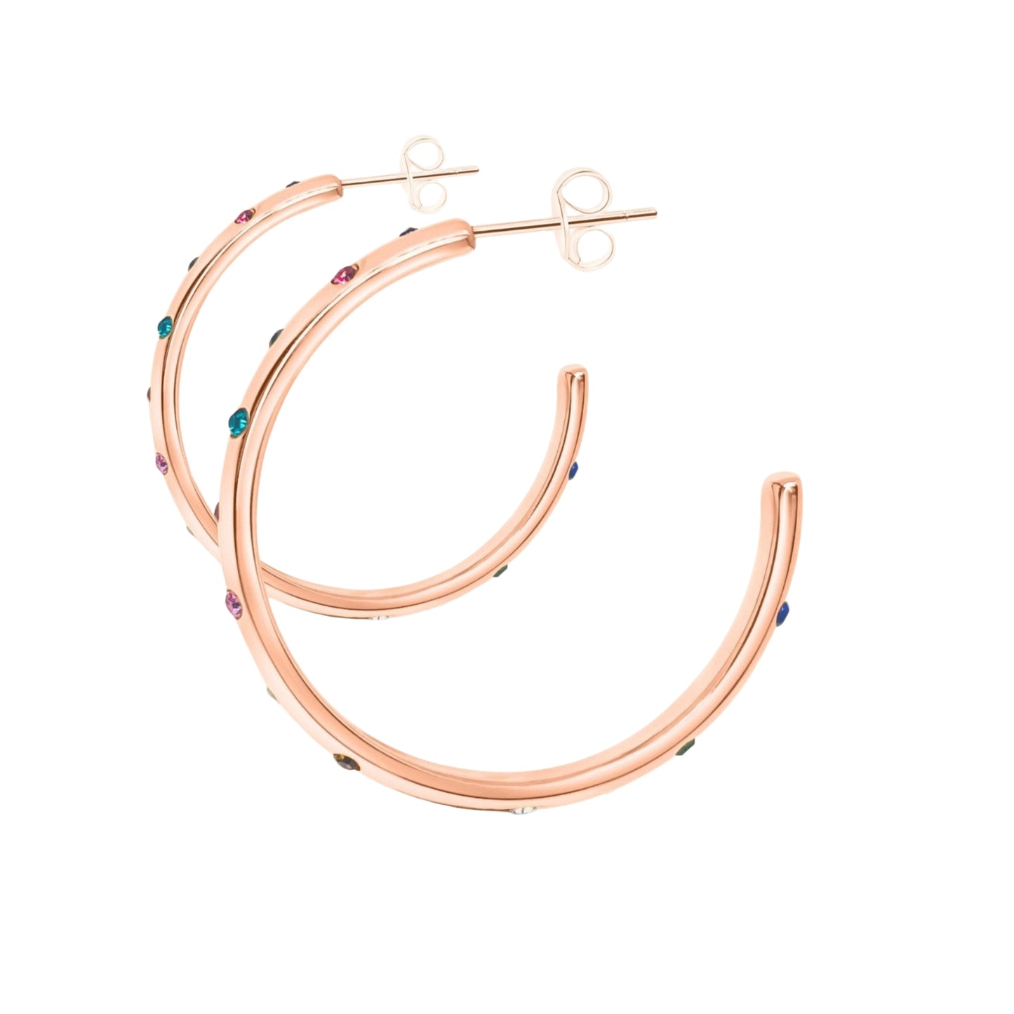 Halo Earrings - Rose Gold