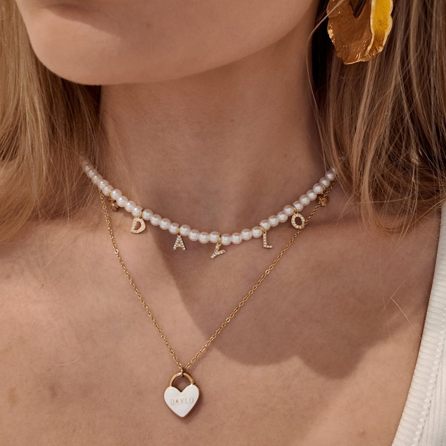 DAYLO Pearl Necklace - Gold