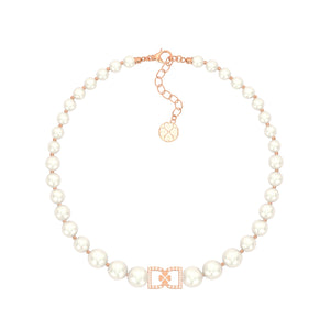 DD Pearl Choker Diamonds - Rose Gold