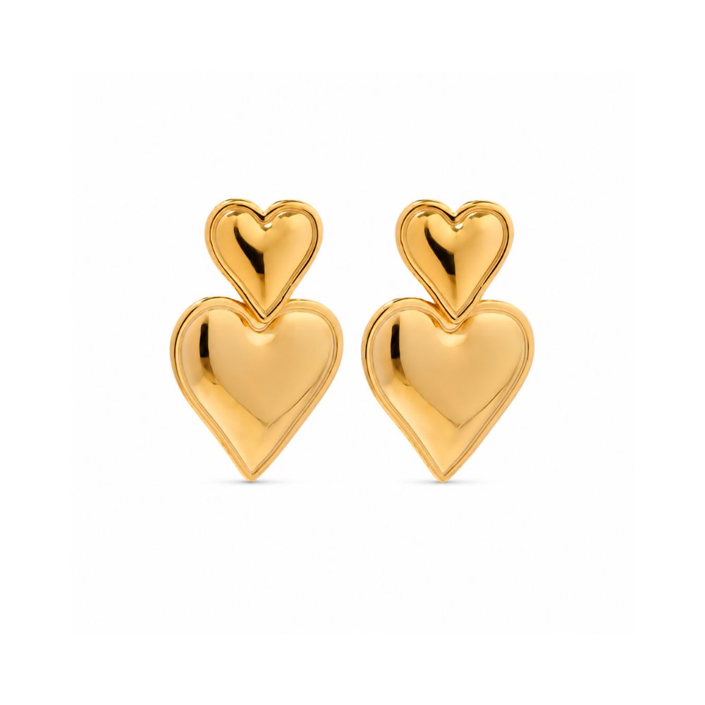 Alva Herz Ohrringe - Gold