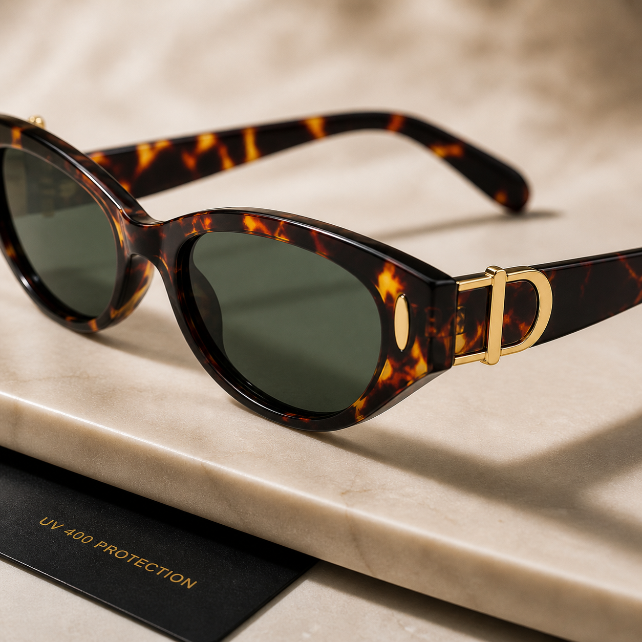 DD Solbrille - Leopard Grøn
