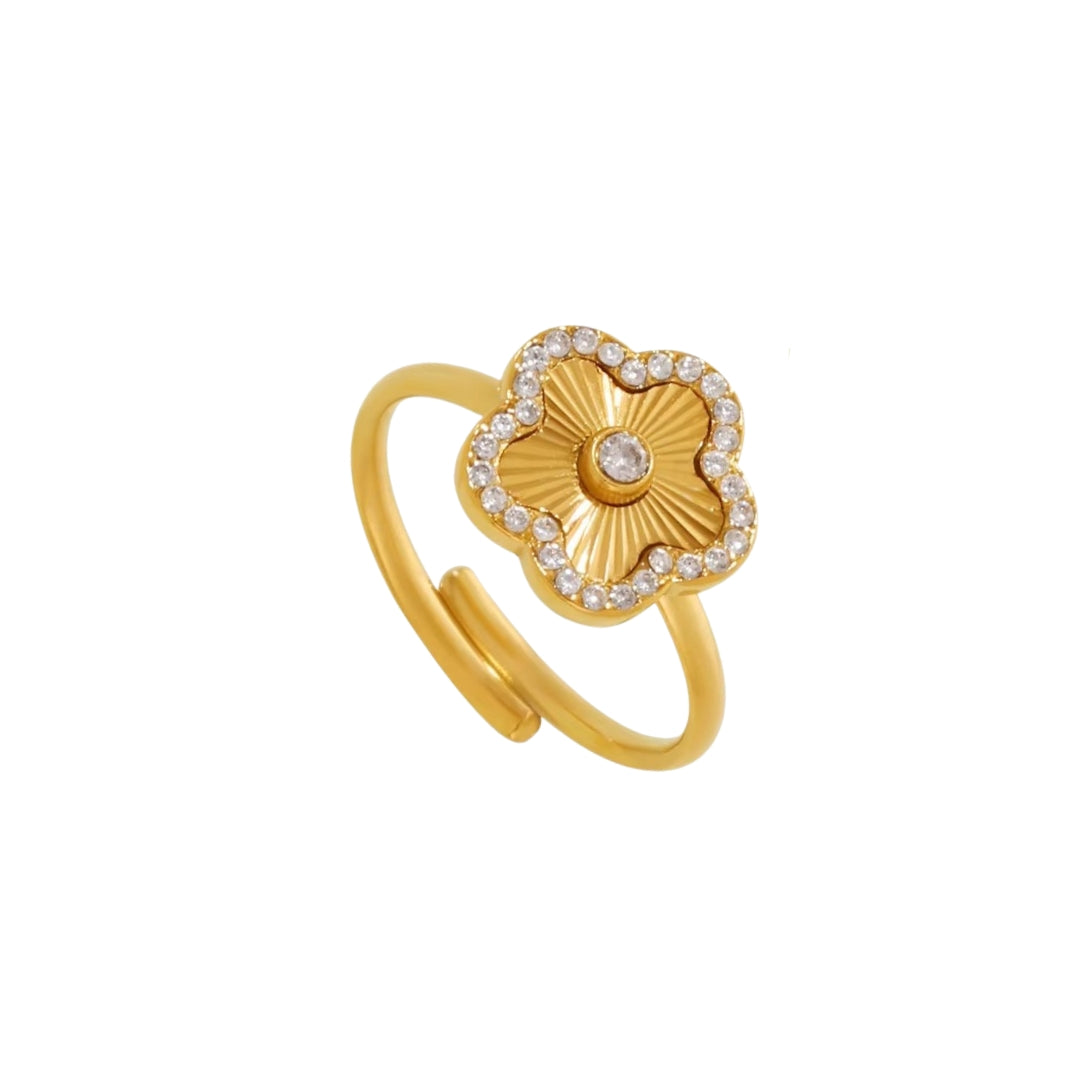 Evelia Bloom Diamanter Ring - Guld