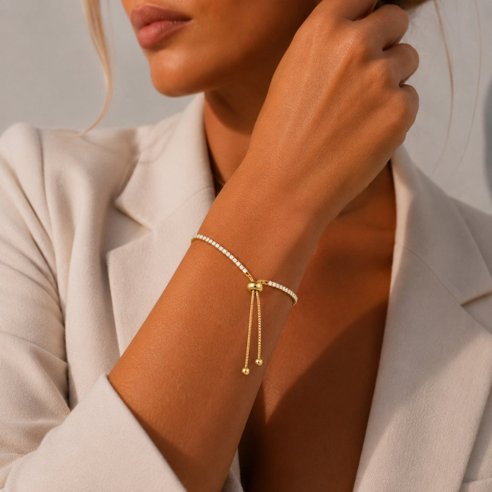 Tennis ArmbÄnd Diamanter - Guld