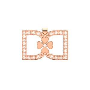 DD Earrings Diamonds - Rose Gold