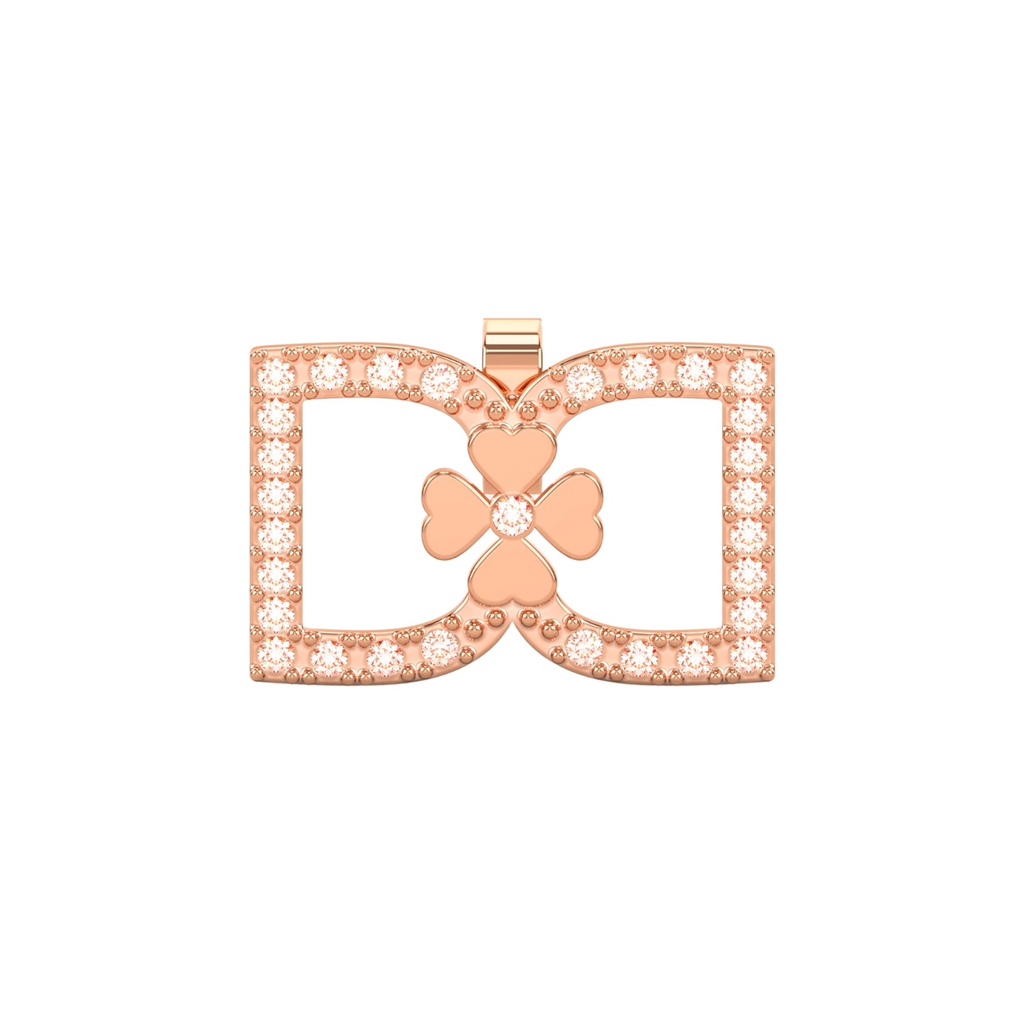 DD Earrings Diamonds - Rose Gold