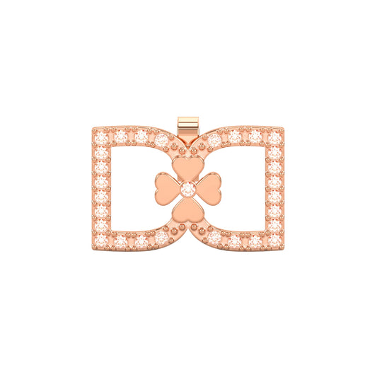 DD Earrings Diamonds - Rose Gold