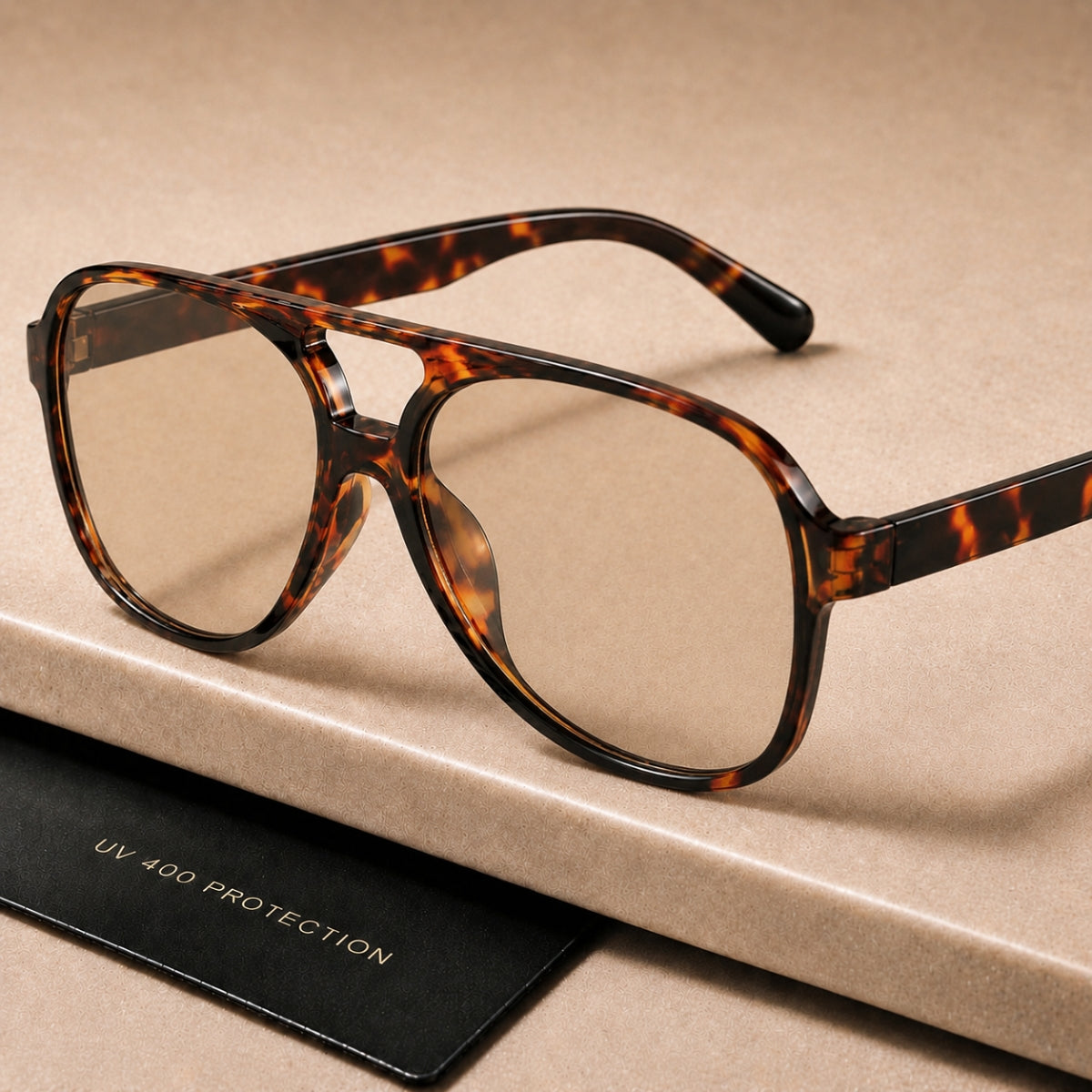 Sarena Solbrille - Leopard Lys