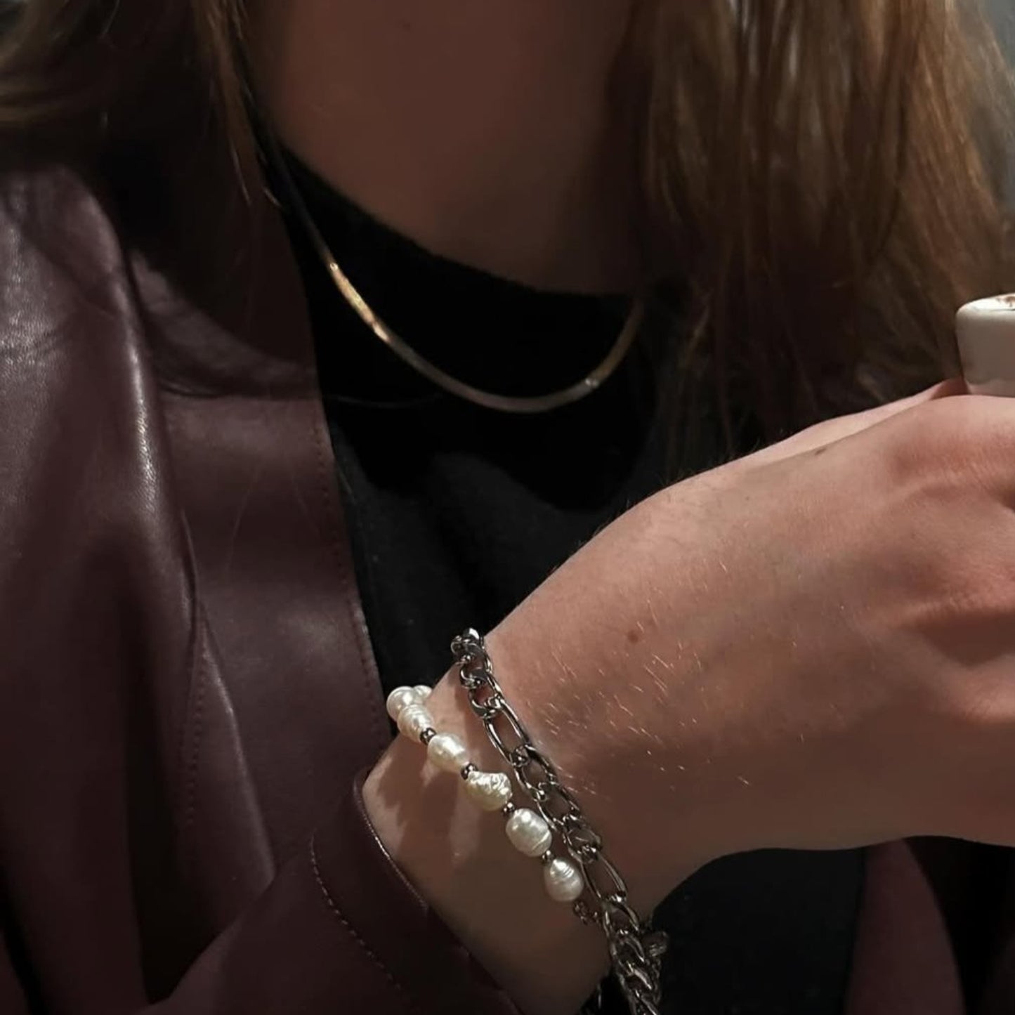 Zoey Pearl Bracelet - Silver