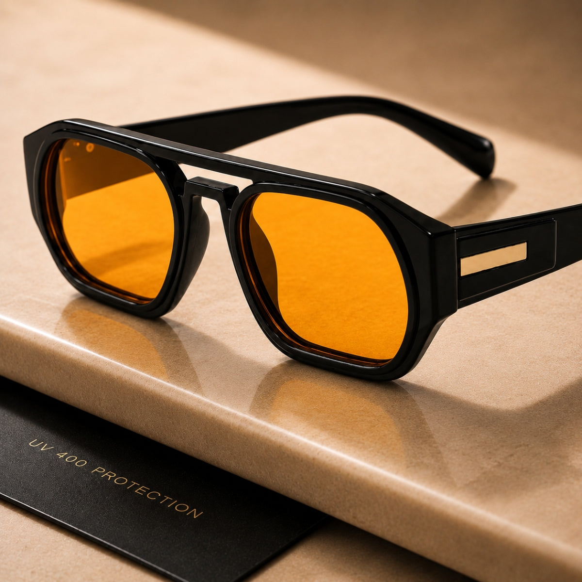 Axton Solbrille - Sort Orange