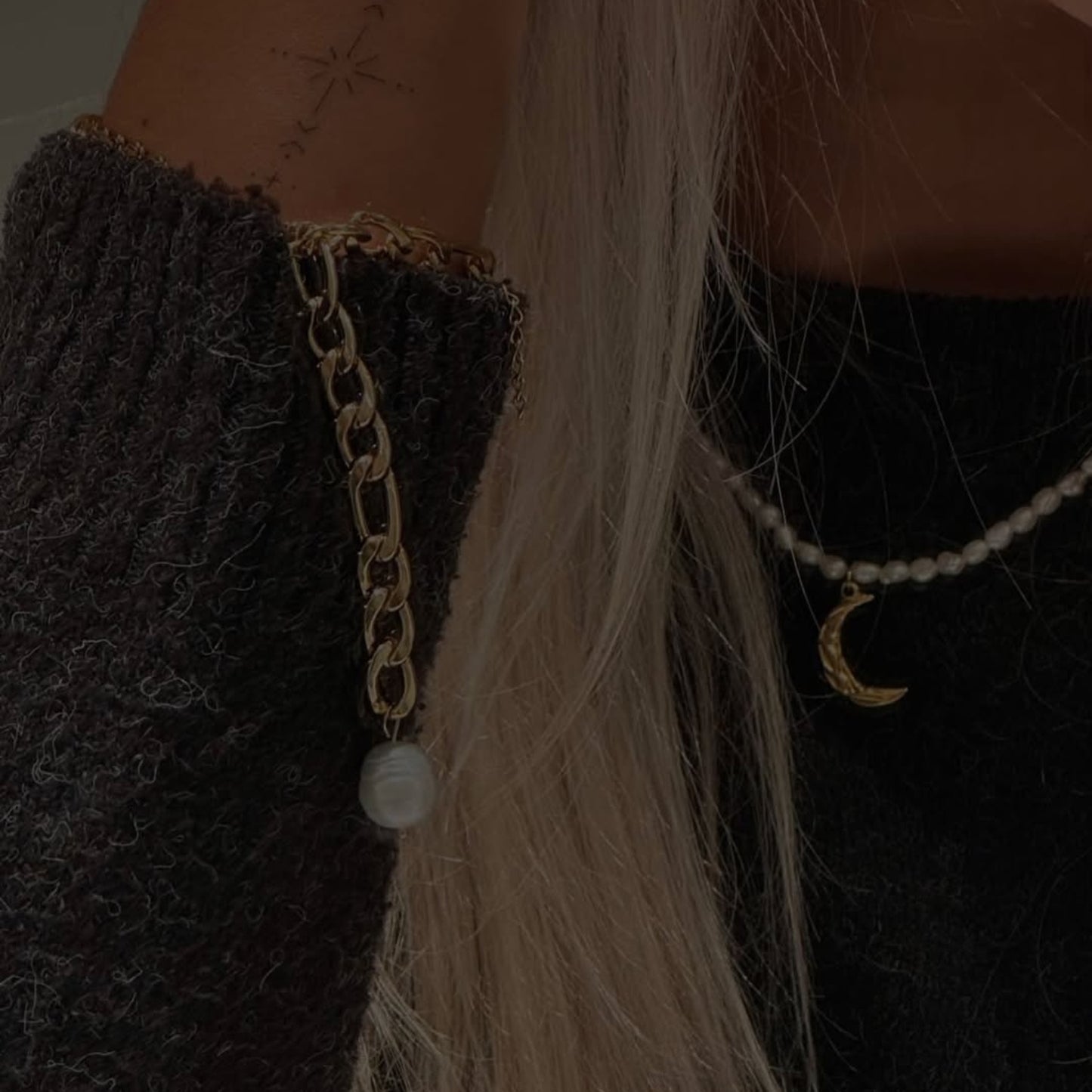 Violet Pearl Necklace - Gold