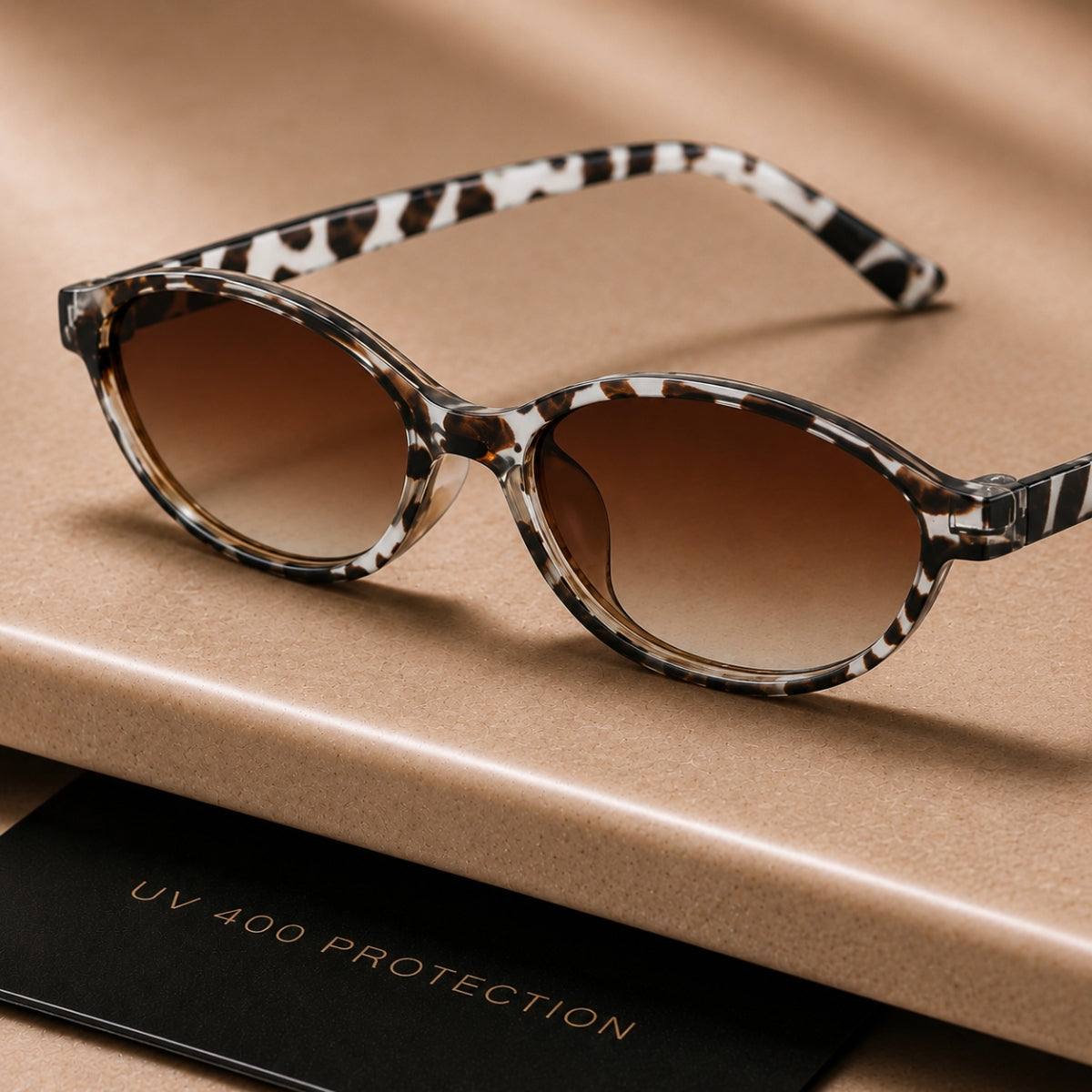 Solea Solbrille - Hvid Leopard