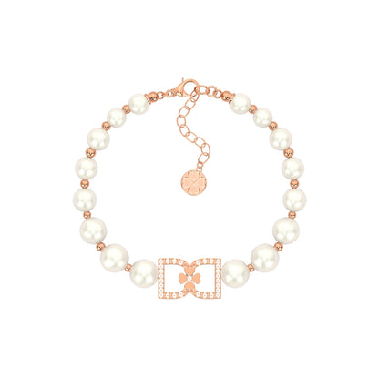DD Perle Armbånd Diamanter - Rosaguld