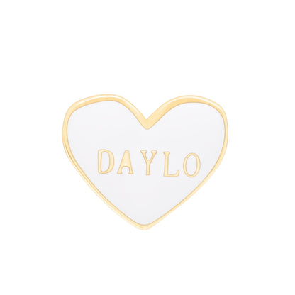 DAYLO Hjerte Øreringe - Guld / Hvid