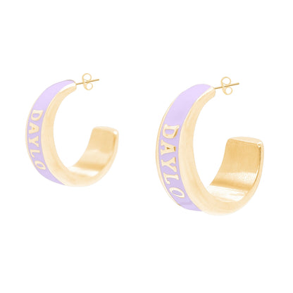 DAYLO Hoops - Guld / Lilla