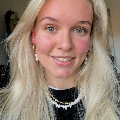 Christina Perle Halskæde - Guld