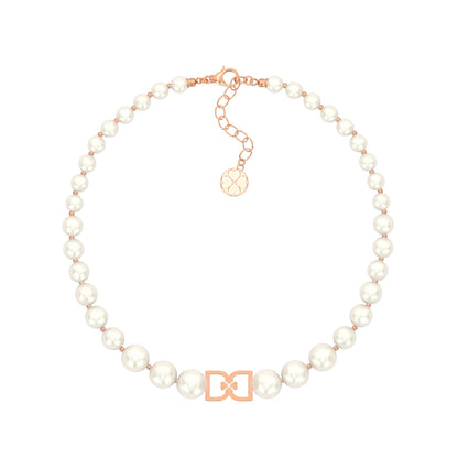 DD Perle Choker - Rosaguld