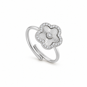Evelia Bloom Diamanter Ring - Sølv